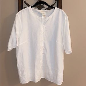 Christie and Jill linen short sleeve top